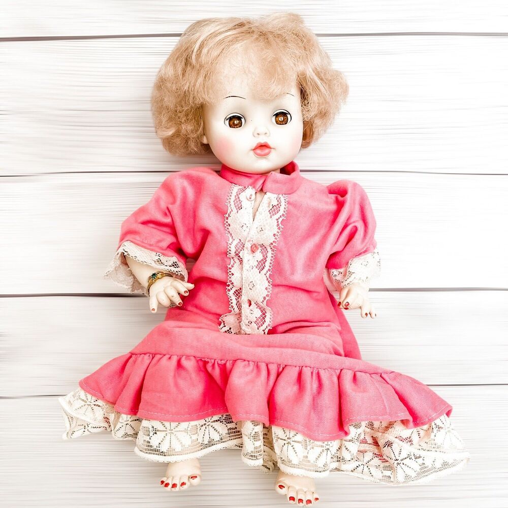 Vintage 1969 Horsman Baby Doll 16” Softee Cloth Body     Vinyl Limbs 3049